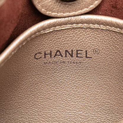 Chanel Metallic Calfskin Quilted Jungle Stroll Hobo