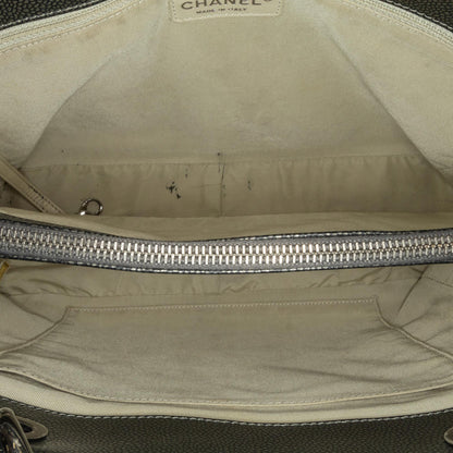 Chanel Metallic Caviar Grand Shopping Tote