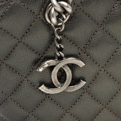 Chanel Metallic Caviar Leather Rock In Rome Medium Tote
