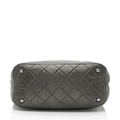 Chanel Metallic Caviar Leather Timeless CC Soft Tote