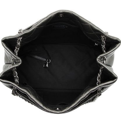 Chanel Metallic Caviar Leather Timeless CC Soft Tote