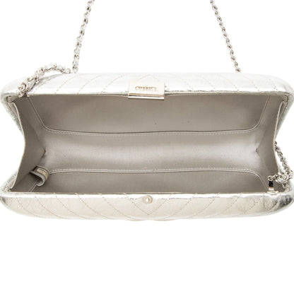 Chanel Metallic Crumpled Lambskin Fringe Clutch