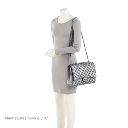 Chanel Metallic Lambskin Classic Maxi Double Flap Bag
