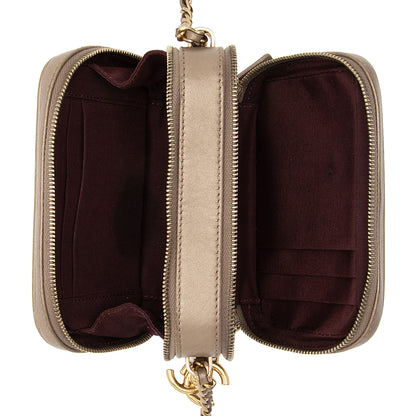 Chanel Metallic Lambskin Coco Camera Mini Shoulder Bag (SHF-7xYr5Z)