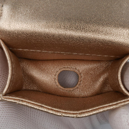Chanel Metallic Lambskin Round Clip On Coin Purse and AirPods Case