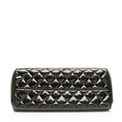 Chanel Metallic Patent Leather Just Mademoiselle Bowler Bag (SHF-9cE7hE)