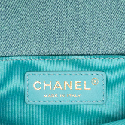 Chanel Mini CC Quilted Denim Messenger Flap