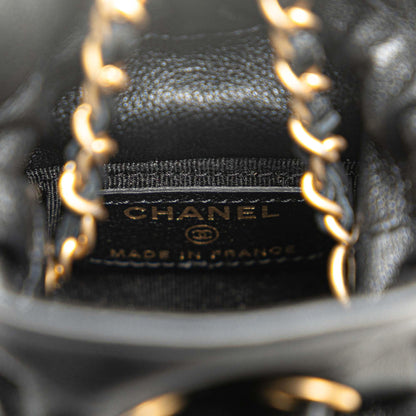 Chanel Mini Calfskin Square Drawstring Bucket Bag (SHG-wJSkso)