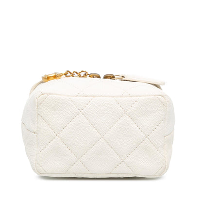 Chanel Mini Caviar Chain Zip Around Vanity Case (SHG-n4JYhS)