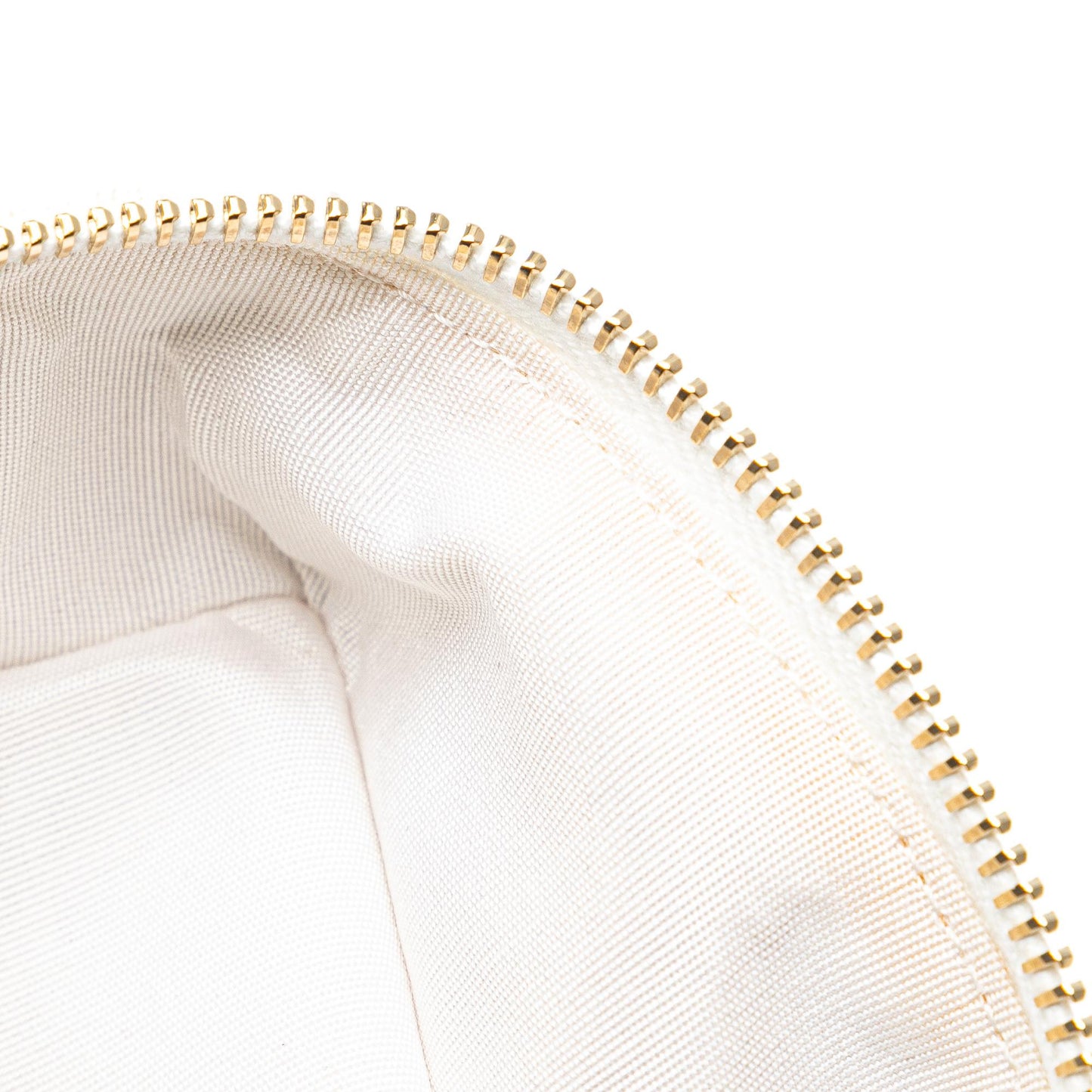 Chanel Mini Caviar Chain Zip Around Vanity Case