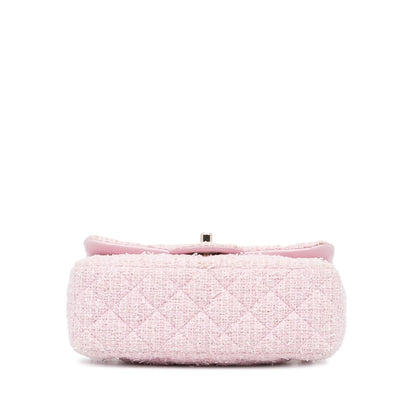 Chanel Mini Classic Rectangular Tweed Flap (SHG-lbDBOI)