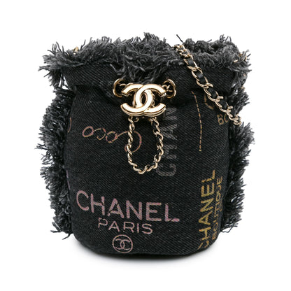Chanel Mini Denim Mood Bucket with Chain (SHG-lXV8UG)