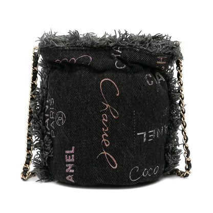 Chanel Mini Denim Mood Bucket with Chain