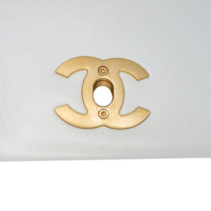 Chanel Mini Glazed Calfskin Pearl Side Flap
