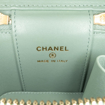 Chanel Mini Iridescent Lambskin Vanity Case with Chain (SHG-2sIpMm)