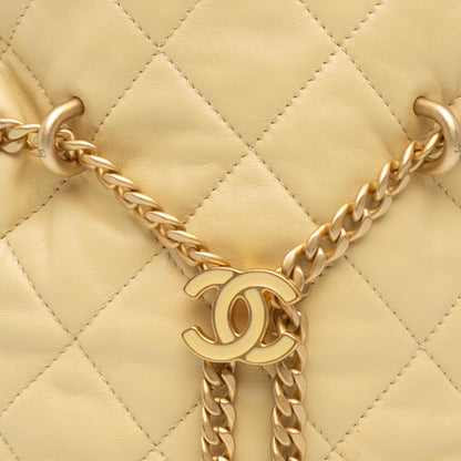 Chanel Mini Lambskin Pending CC Bucket Bag