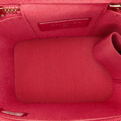 Chanel Mini Lambskin Top Handle Vanity Case with Chain (SHG-aE49jN)
