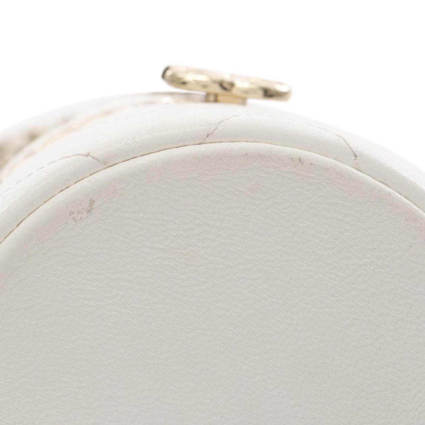 Chanel Mini Matelasse Lambskin Round Vanity Case