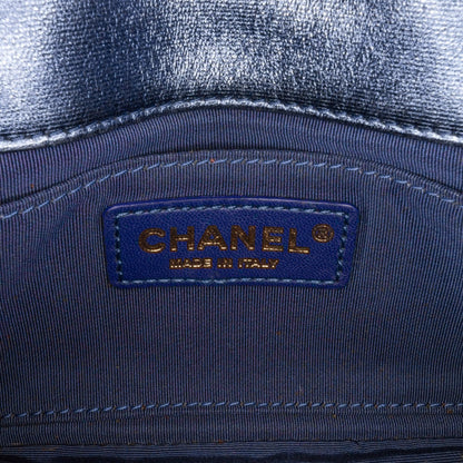 Chanel Mini Metallic Woven Raffia Classic Square Single Flap (SHG-uhzvVf)
