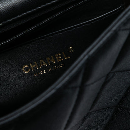 Chanel Mini Quilted Caviar Top Handle Flap