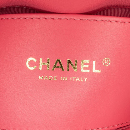 Chanel Mini Quilted Lambskin Acrylic Coco Love Flap