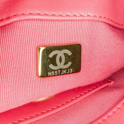 Chanel Mini Quilted Lambskin Acrylic Coco Love Flap