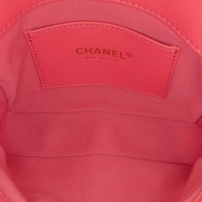 Chanel Mini Quilted Lambskin Plexiglass Coco Love Flap (SHG-jg1Sc6)