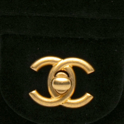 Chanel Mini Quilted Velvet Double Frame Flap