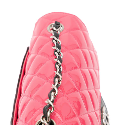 Chanel Mini Rectangular Bicolor Patent Leather Flap Bag