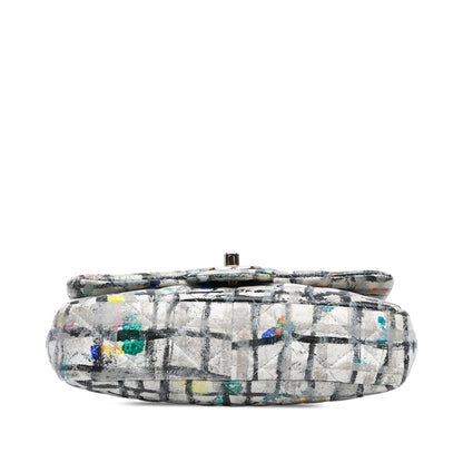 Chanel Mini Rectangular Calfskin Hand Painted Graffiti Flap