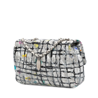 Chanel Mini Rectangular Calfskin Hand Painted Graffiti Flap