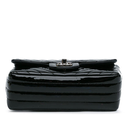 Chanel Mini Rectangular Classic Chevron Patent Single Flap (SHG-3MlT53)