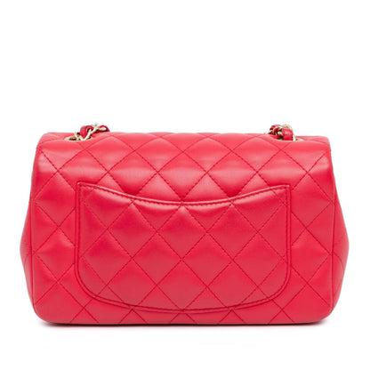 Chanel Mini Rectangular Classic Lambskin Single Flap (SHG-aMDNhD)