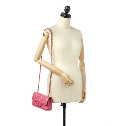 Chanel Mini Rectangular Classic Lambskin Single Flap (SHG-dNNE0j)