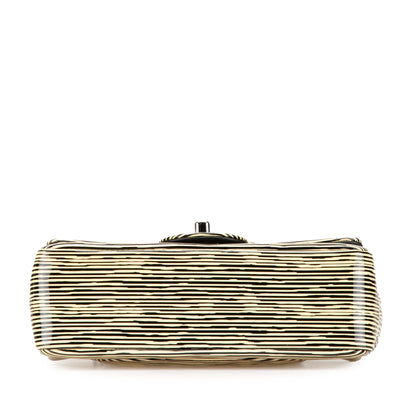 Chanel Mini Rectangular Classic Patent Striped Single Flap