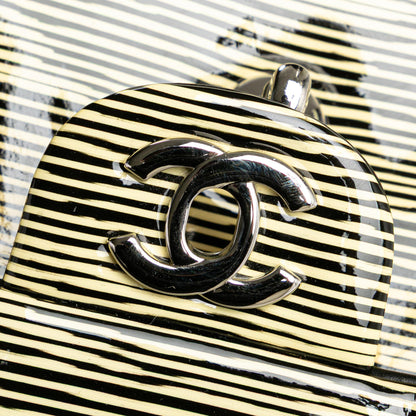 Chanel Mini Rectangular Classic Patent Striped Single Flap