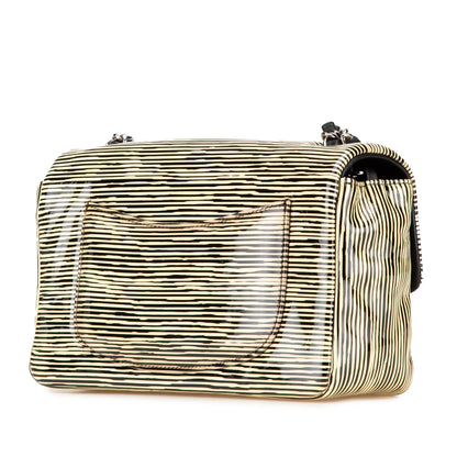 Chanel Mini Rectangular Classic Patent Striped Single Flap