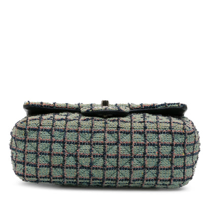 Chanel Mini Rectangular Classic Tweed Flap (SHG-QUYc9A)