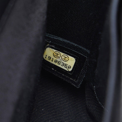 Chanel Mini Square Calfskin Graphic Flap Crossbody Bag