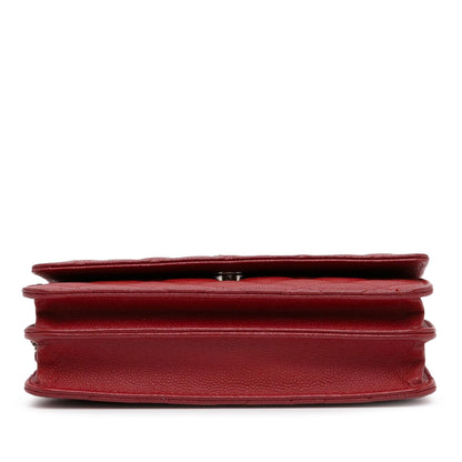 Chanel Mini Square Caviar Wallet on Chain (SHG-xhNJS8)