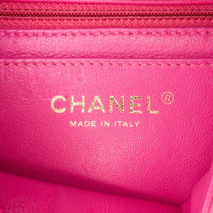 Chanel Mini Square Classic Chevron Lambskin Flap (SHG-j9k7Tq)