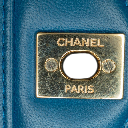 Chanel Mini Square Classic Chevron Lambskin Single Flap (SHG-Vx8JKw)