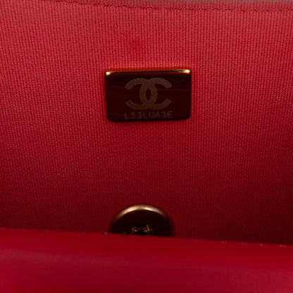 Chanel Mini Square Classic Lambskin Casino Royale Charms Single Flap