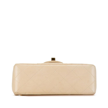 Chanel Mini Square Classic Lambskin Single Flap (SHG-bqoEbP)