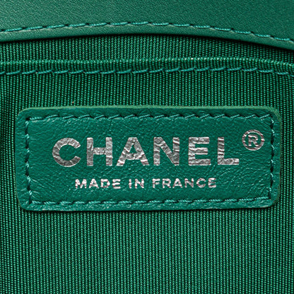 Chanel New Medium Braided Chevron Lambskin Boy Flap