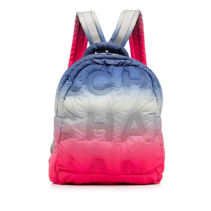 Chanel Nylon Embossed Doudoune Backpack (SHG-gUfGCc)