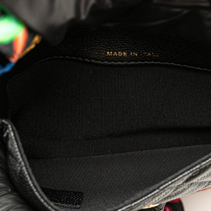 Chanel Nylon Graffiti Foldable Shopping Tote in Caviar Flap (SHG-HcnFTW)