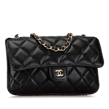 Chanel Nylon Graffiti Foldable Shopping Tote in Caviar Flap (SHG-HcnFTW)