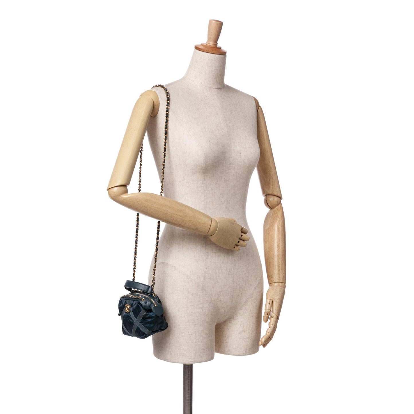 Chanel Nylon Grosgrain Lifestyle Clutch with Chain