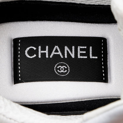 Chanel Nylon Suede CC Sneakers - Size 7 / 37